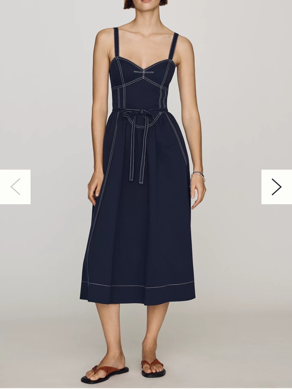 Anthropology Mare Mare Cotton Seamed Midi Dress XL